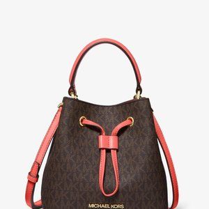 NWT MK Suri Small Quilted Crossbody Bag Grapefruit